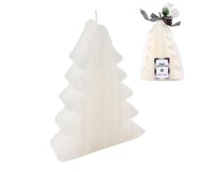 Vela forma arbol navidad blanco