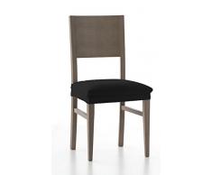 Eiffel Textile Fundas de Silla Elásticas, Algodón, Negro, 24x19x2 cm 2 Unidades