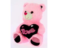 Bimar Peluche Osos Rosa 28 cm Corazon Negro Love