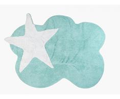 Aratextil Mimosa Alfombra Infantil, Algodón, Menta, 120x160 cm