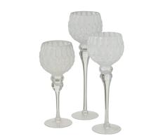 Boltze Manou 2012013 - Juego de 3 Velas Decorativas (30 cm, 40 cm, 35 cm, Forma Redonda)