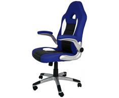 La Silla Española Sepulveda Silla de Oficina, Piel Sintética, Azul Y Negro, 50x50x120 cm