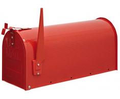 Buzon Exterior Americano de Acero, Buzon Exterior para Pan, TamaÃ±o L (Revista, Sobres C4), Gran Capacidad, Buzon para Pan, Periodicos o Correo, Panera Exterior, Rojo