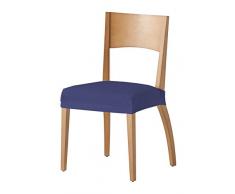 Martina Home Tunez - Funda para Silla, Tela, Funda silla asiento, Marino, 24 x 30 x 6 cm, 2 Unidades