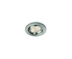 Philips Lighting Philips myLiving Ellipse-Foco empotrable de techo, LED integrado, consume 4.5 W, luz blanca cálida, regulable, Gris