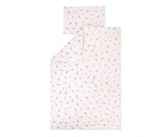 Julius Zöllner Jersey - Ropa de Cama Infantil de 100 x 135 + 40 x 60 cm, Juego de 2 Piezas de Funda nórdica y Funda de Almohada, 100 % algodón, con Cremallera, Standard 100 by Oeko-Tex, Little Dinos