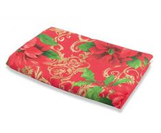 Galileo Casa Estrella de Navidad Mantel Antimanchas, poliéster, rojo, 240 x 140 x 0.2 cm