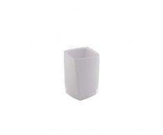 axentia Graz Eckig Porta cepillos de Dientes, Blanco, 7,3 x 10,8 x 7,3 cm