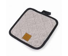Lacor - 60046 - Guante Horno Colección LIMA, Manopla Resistente al Calor, Correa para Colgar, 20 x 20 cm, Gris Jaspeado