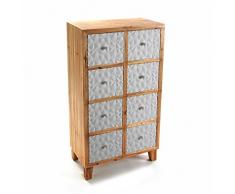 Versa 21290006 Comoda 8 Cajones Ivalo, 104x30x55cm, Madera, Consola, Cajonera