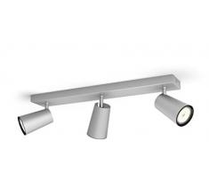 Philips myLiving 5057348P0 - Punto de luz LED con 3 focos, GU10, 4.6 W, color aluminio