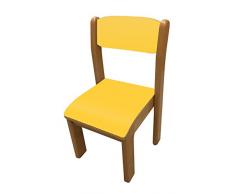 Mobeduc 600560H173 - Silla infantil, talla 3, madera, color haya y amarillo