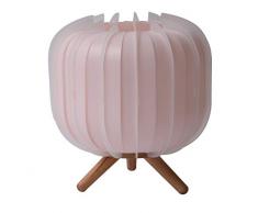 Lussiol 233830 - Lámpara de noche decorativa, polipropileno, 40 W, color rosa, diámetro 21 x altura 20 cm