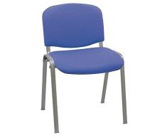 Silla Express Silla Confidente Tapizada, Acero, Azul, 55x53x79 cm