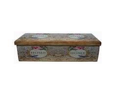 Biscottini Puf contenedor de piel sintÃ©tica de 120 x 35 x 35 cm | Caja porta objetos con tapa | Banco contenedor | Puff contenedor plegable