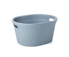 Tatay 1042000 - Baobab Cesta para la Colada, PlÃ¡stico polipropileno, Azul, 35 litros de capacidad. 52 x 42,5 x 26,5