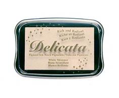 Tsukineko Shimmer Delicata Almohadilla de Tinta, Material sintÃ©tico, Color Blanco