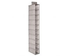 InterDesign Aldo - Organizador colgante, de tela, para almacenamiento en el armario; organiza zapatos, carteras de mano, sobres - Lino