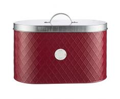 Typhoon Henrik en Relieve Bead Papelera, Acero, Rojo, 34Â x 18,5Â x 20Â cm