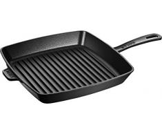 Staub 40501-107-0 - Sartén parrilla (hierro fundido, apta para inducción, 30 cm), color negro