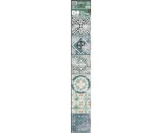 Plage 260594 Decoración Adhesiva para Azulejos, Vinilo, Verde, 15x15 cm, 6 Unidades