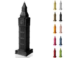 Candellana Hecho a Mano Big Ben Vela de Regalo - Divertida - Vela Decorativa - Decoración del Hogar - Regalos para Amigos - Mecha de Algodón - Tiempo de Quemado 70h - Vela Black Metallic