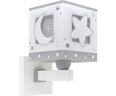 Dalber LÃ¡mpara aplique de pared infantil Moonlight Luna y Estrellas GRIS