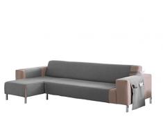 Martina Home Cubre sofá Chaise longue modelo Betta - Tela - Brazo izquierdo - color Gris - medida 240 cm ancho.