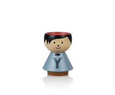 Lucie Kaas Bordfolk Huevera, Madera de Haya, Multicolor, HÃ¶he: 6 cm