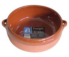 A Fuego Lento Cazuela Abombada Horno, Barro, Miel, 25 cm