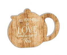 Mesa de cocina para tetera Love DecoraciÃ³n de madera â Tabla de madera hecha a mano decoraciÃ³n original para el hogar, decoraciÃ³n de madera para colgar o apoyar
