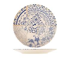 H&H 3238001 Plato llano Alyssa, Stoneware Decorado, 25 cm