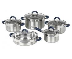 Jata Hogar BC10 Batería de Cocina, Acero Inoxidable, 26 cm, 10 Unidades