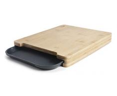 Lacor 60594 TABLA CORTE CON CUBETA, Bambu + Polipropileno, MarrÃ³n