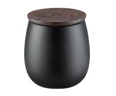 Alessi The Five Season MW62S 5 B Vela Perfumada Base Vegetal, PequeÃ±a-Eucalipto, Rosa y Patchouli, Shhh, Cera, Porcelana,Madera de Fresno, Negro