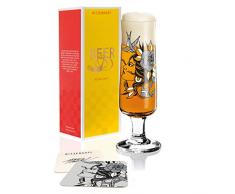 Vasos de cerveza con diseño de cerveza de Tobias Tietchen (Fishermans Wife), de cristal, 390 ml, con cinco tapas de cerveza