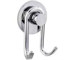 Wenko 22769100 Pared Gancho Cali con Express de Loc â 2 Unidades, Acero Inoxidable, Plata, 5.5 x 4 x 9 cm