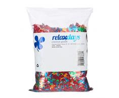 Relaxdays, Multicolor, 5 x 27 x 17 cm Bolsa de Confeti XXL MetÃ¡lico Brillante, Aluminio