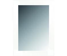 Lienzos Levante Espejo Decorativo Baño/Recibidor, Madera, Blanco, 107 x 67 cm