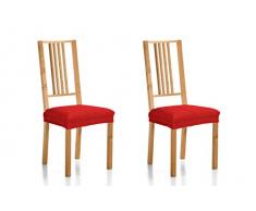 Martina Home Emilia Funda Silla Asiento, Rojo, 2 Unidades