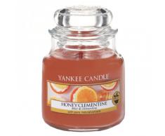 Yankee Candle 1510079E - Vela pequeña aromática en tarro de miel clementina, color naranja