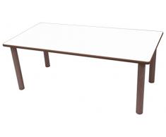 Mobeduc 600551.8H230 - Mesa infantil rectangular, 120 x 80 cm, talla 0, madera, color haya y blanco
