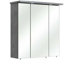 Pelipal 913 Hanau Armario con Espejo bacoli I, Madera, Aspecto de hormigón, 20,0 x 65,0 X 72,0 cm