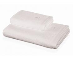 MÃ¶ve Superwuschel Uni mit eingesticktem Logo Toalla de Ducha, algodÃ³n, Snow, 80 x 150 cm