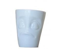 FIFTYEIGHT PRODUCTS Henkelbecher verdutzt weiß Vaso, Porcelana, 12 x 10 x 10 cm