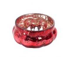 InsideretailÂ âÂ Wedding Tealight Holders, Cristal, Red, 7Â x 7Â x 7Â cm, 48Â Unidades de Medida