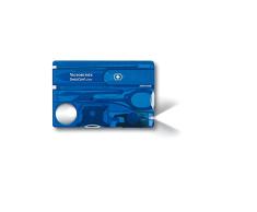 Victorinox Swiss Card Lite Navaja con 13Â funciones, incluyendo luz led y lupa, de color azul transparente