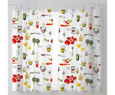 Martina Home Pack 2 Cortinas con visillo para Cocina modelo Vino ,medida 100 x 140 cm