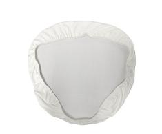 La Lino Chiavari Silla Funda para cojÃ­n, Microfibra/poliÃ©ster/Spandex, Color Negro, Pack de 4, Blanco, 38.1 x 38.1 x 0.05 cm