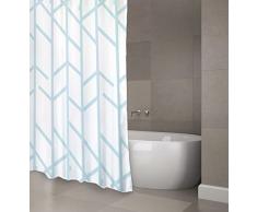 MSV Tree Cortina de BaÃ±o, PoliÃ©ster, Turquesa, 22x50x6 cm